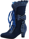 Blue Velvet Boot - Velvet