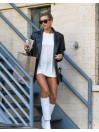 HB White Thigh High Boots - Outfits