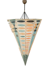 handmade batik umbrella lamp 1960s - Colourful combinations