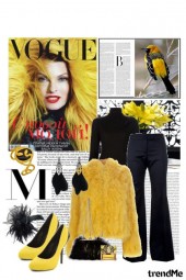 Yellow Fur, Feather and flower !!