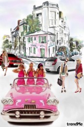 Girls Drive A Pink Car
