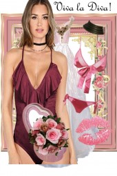 Oiva la Diva bodysuit and evening dress set