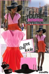Street style: color blocking dress!