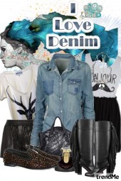 denim shirt.