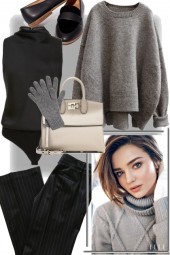 Cozy grey/black