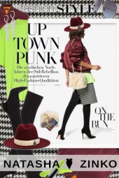 Up Town Punk: Burgundy and Lime