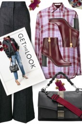 Get The Look: Burgundy Check and Blue