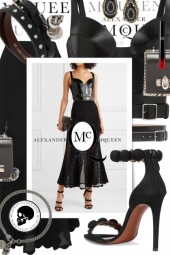 Alexander McQueen Warrior Style Black Bustier