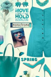 ❤️Monochrome TEAL...Hold me tighter....