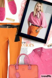 Pink and orange