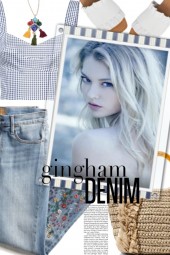 gingham and denim