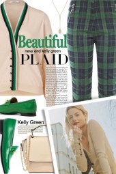 Navy and Kelly Green