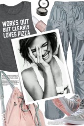 Works out, but clearly loves pizza!!