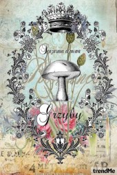 Vintage Floral with Mushroom