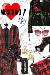 MOSCHINO ~Tartan &amp; Rose ~