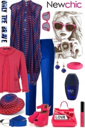 NAVY AND FUCSIA