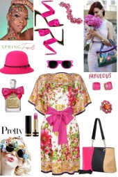 FUCSIA AND FLOWERS