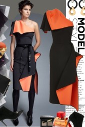 Model Style in Orange &amp; Black
