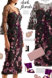 Dark Floral Dress 2020