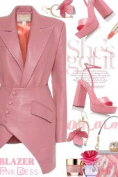 PINK BLAZER DRESS