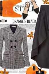 Straight into Style with Orange and Black