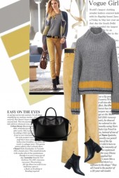 Vogue Girl in Yellow and Gray