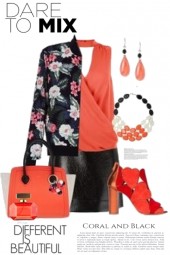 Dare to Mix Coral and Black