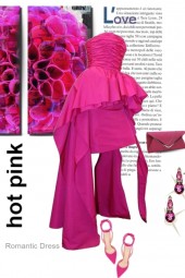 Romantic Dress in Hot Pink