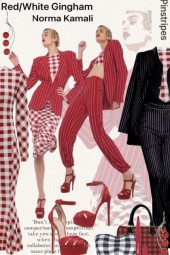 Red Gingham and Pinstripes