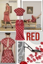 Red with Polka Dots