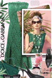 Dolce and Gabbana in Green