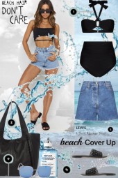 Denim Shorts Beach Cover Ups