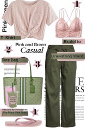 Pink and Green Casual