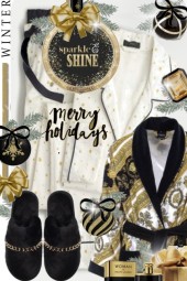 Merry Holidays in Black and Gold