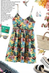 SUMMER GRAFFITI PRINT DRESS