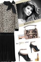 CASHMERE LEOPARD BOW JUMPER