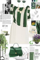 Green and White 19