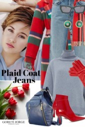Plaid Coat &amp; Jeans