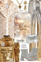 Gold and silver winter glam