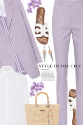 Lilac and white