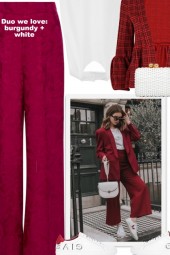 Duo we love: burgundy   white