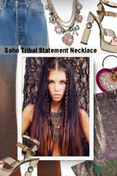 Boho Tribal Statement Necklace