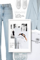 denim and white