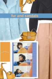 fur and sandals