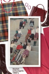 Stylish schoolgirls - 1960's