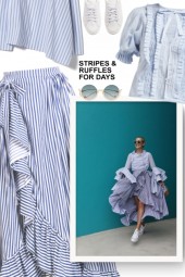   BLUE STRIPES &amp; RUFFLES  