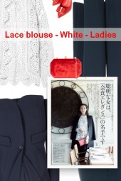 Lace blouse - White - Ladies 