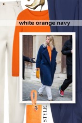 white orange navy