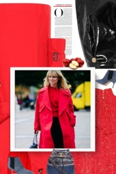 Red trench coat outfits