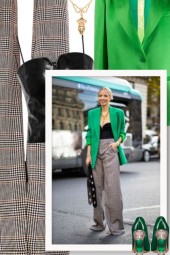 What goes with a green blazer?